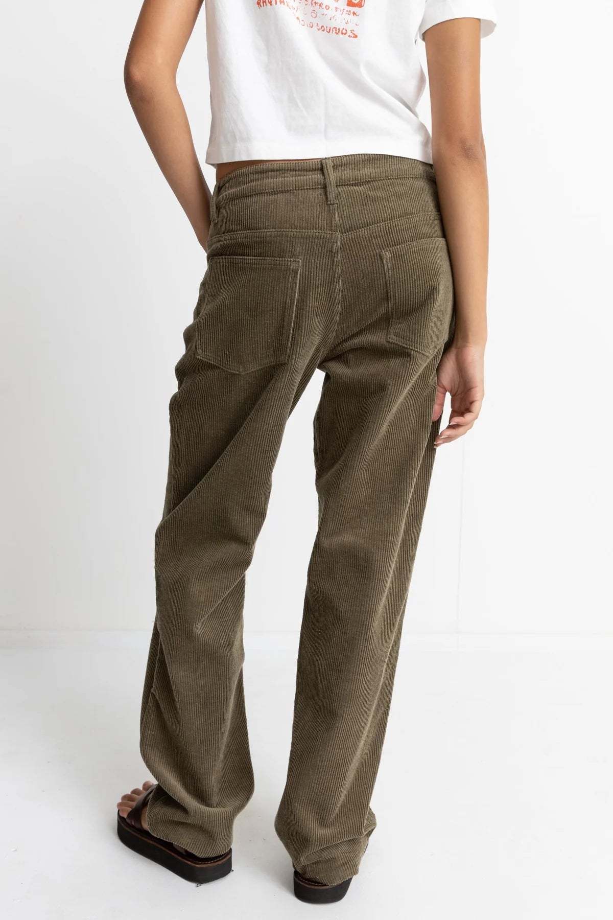 Elastic Waist Pocket Side Corduroy Pants | SHEIN USA | Corduroy pants, Corduroy  pants women, Womens winter pants